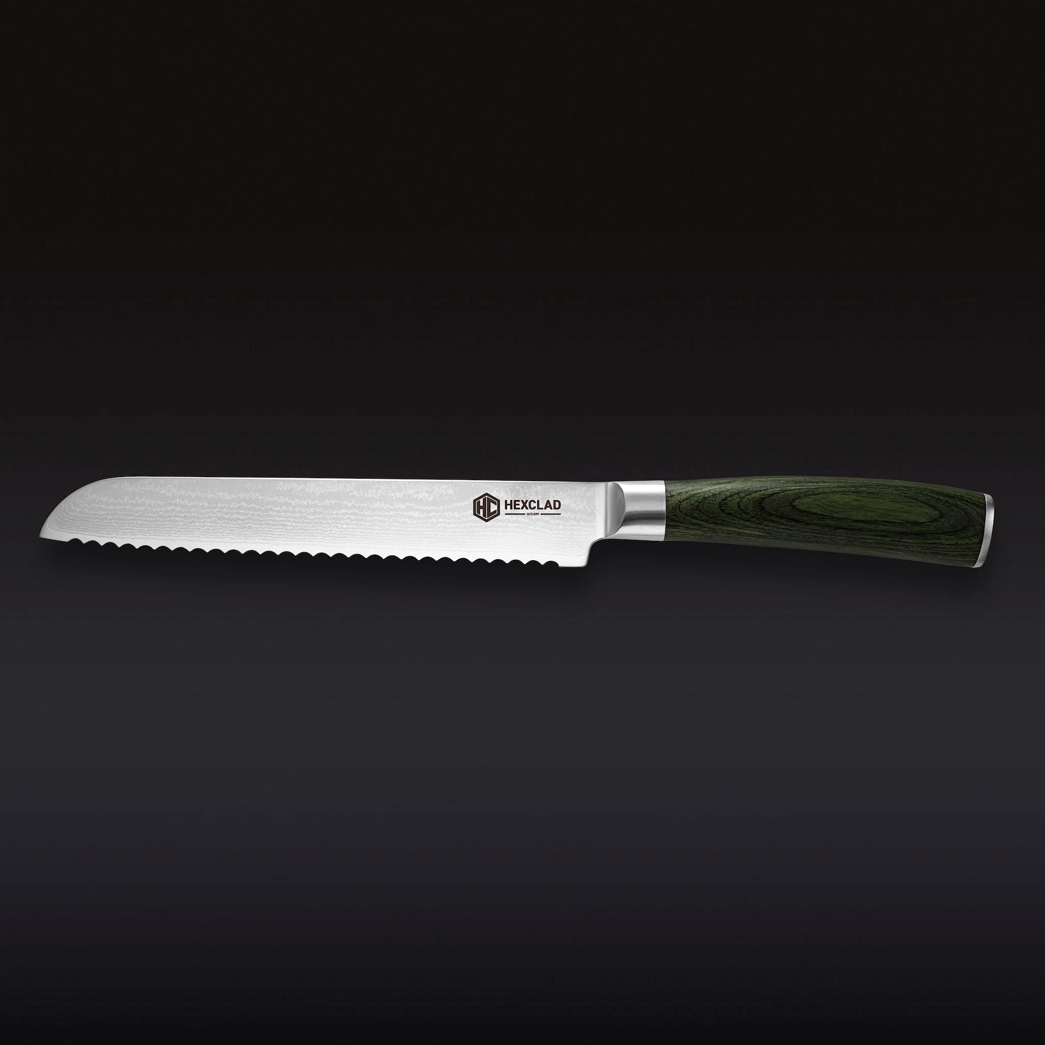 Damascus Steel Serrated Bread Knife, 8" (20 cm) - Image 3