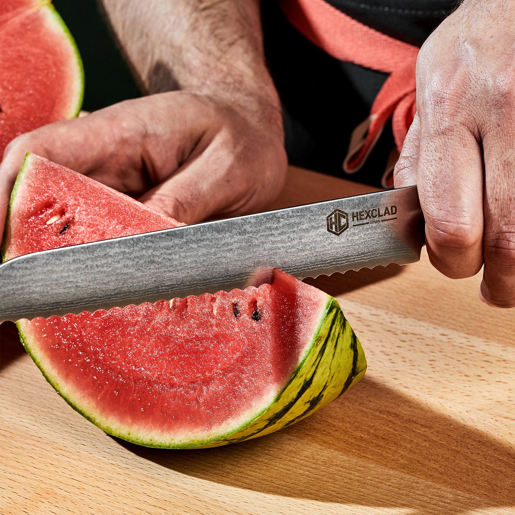 Damascus Steel Serrated Bread Knife, 8" (20 cm) - Image 7